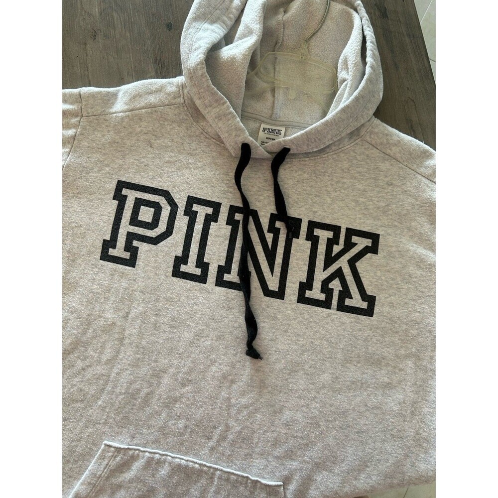 VICTORIA SECRET PINK EVERYDAY LOUNGE PULLOVER HOODIE SIZE M Gray